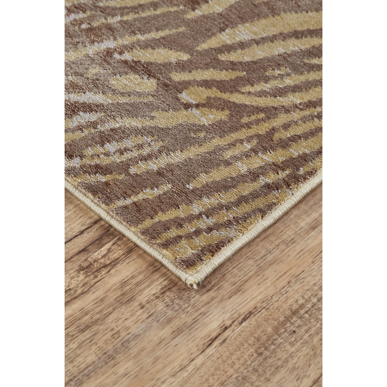 17 Stories Performance Yellow/Dark Gold Rug Wayfair